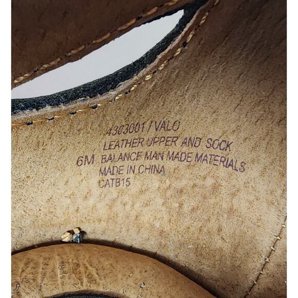 Montana Low Wedge Black Leather D'Orsay Sandals Size 6M - Picture 7 of 8